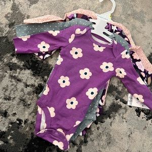 Carter’s Long Sleeve Printed Onesies
